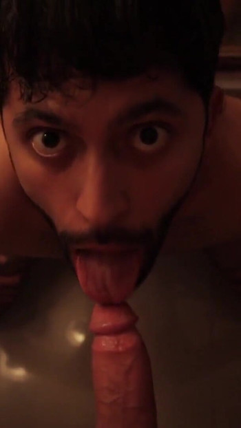 Powerful moment from "POV Blowjob Cum Eating stepdaddy Camilo Brown Sucking Big Cock Twink Nico Mucci"