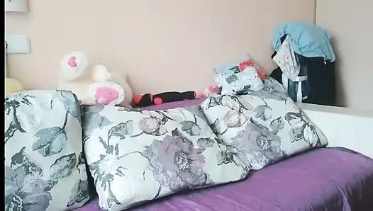 Amatör minyon model çift ile kamera arkası