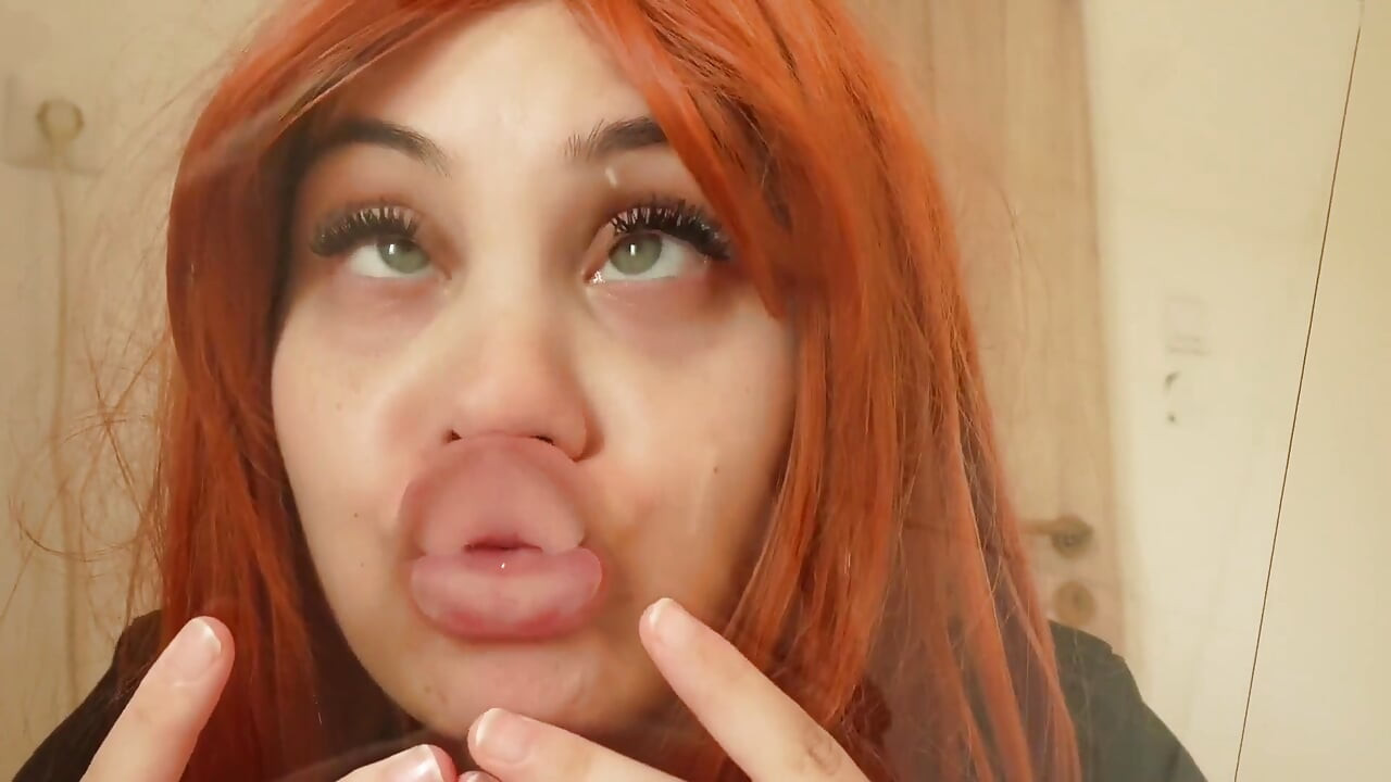 My Stepsister Has a Face-related Fetish That Involves a Transparent Sheet of Glass: She Presses Her Face-her Tongue, Nose,