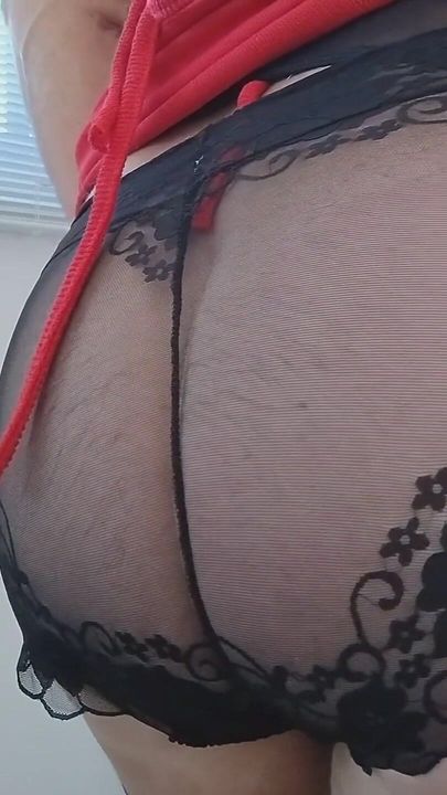 CD Trans Shows off New Lingerie Panties Mini Skirt