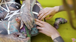 Alternative Tattoo Teens Fucking Each Other with Crazy Toys