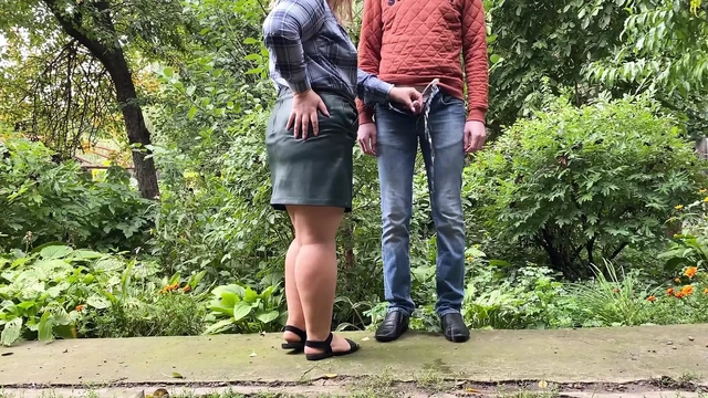 Mother-in-law takes my urine, then pees like a horse with her legs spread wide open in the park