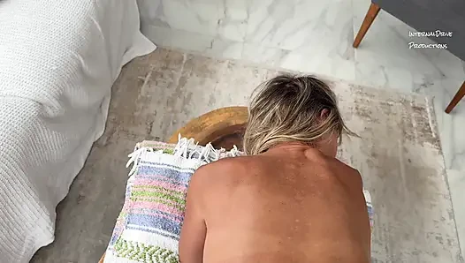 Lubing Her Asshole for the Anal Drilling Shot