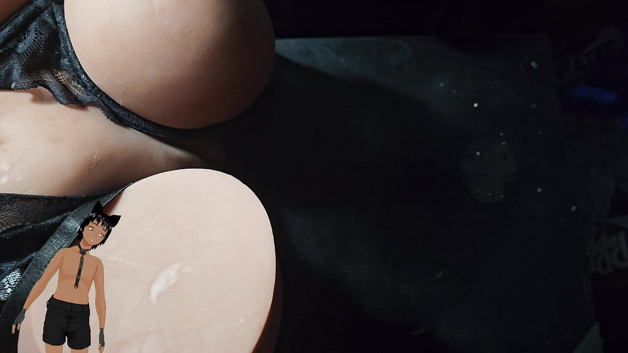 Fucking a sex toy weighing 22! With some nice lingerie and a nice BIG ass!