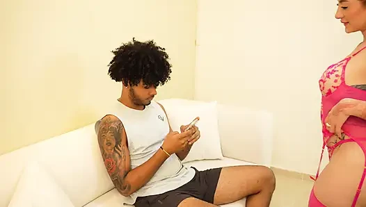 We were left alone with my stepbrother and he ended up filling my ass with cum - Devil Khloe