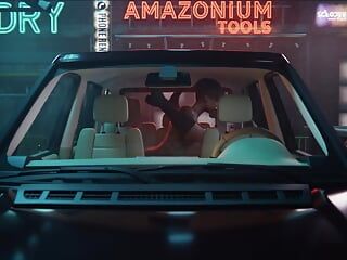 Amazonium - sexo anal duro en el coche delicioso, intenso culo, dulce placer intenso