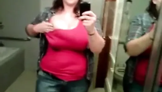 sexy chubby girl flashing big tits
