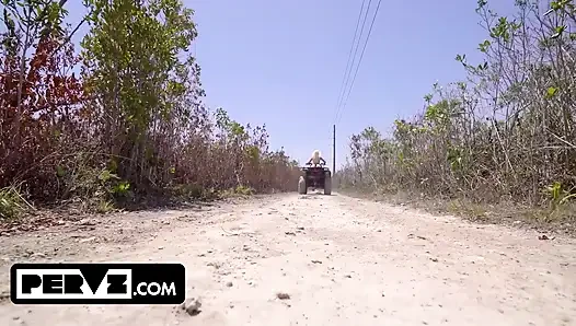 Muddy Hotties Aria Banks And Jessica Marie Get Dirty On ATVs With Nicky