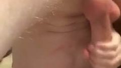 Cute guy cumshot on her face and mouth.