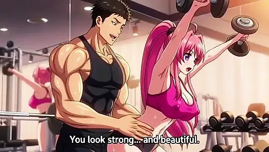 Fitnesstrainerin verführt eine milf, große natürliche titten und arsch