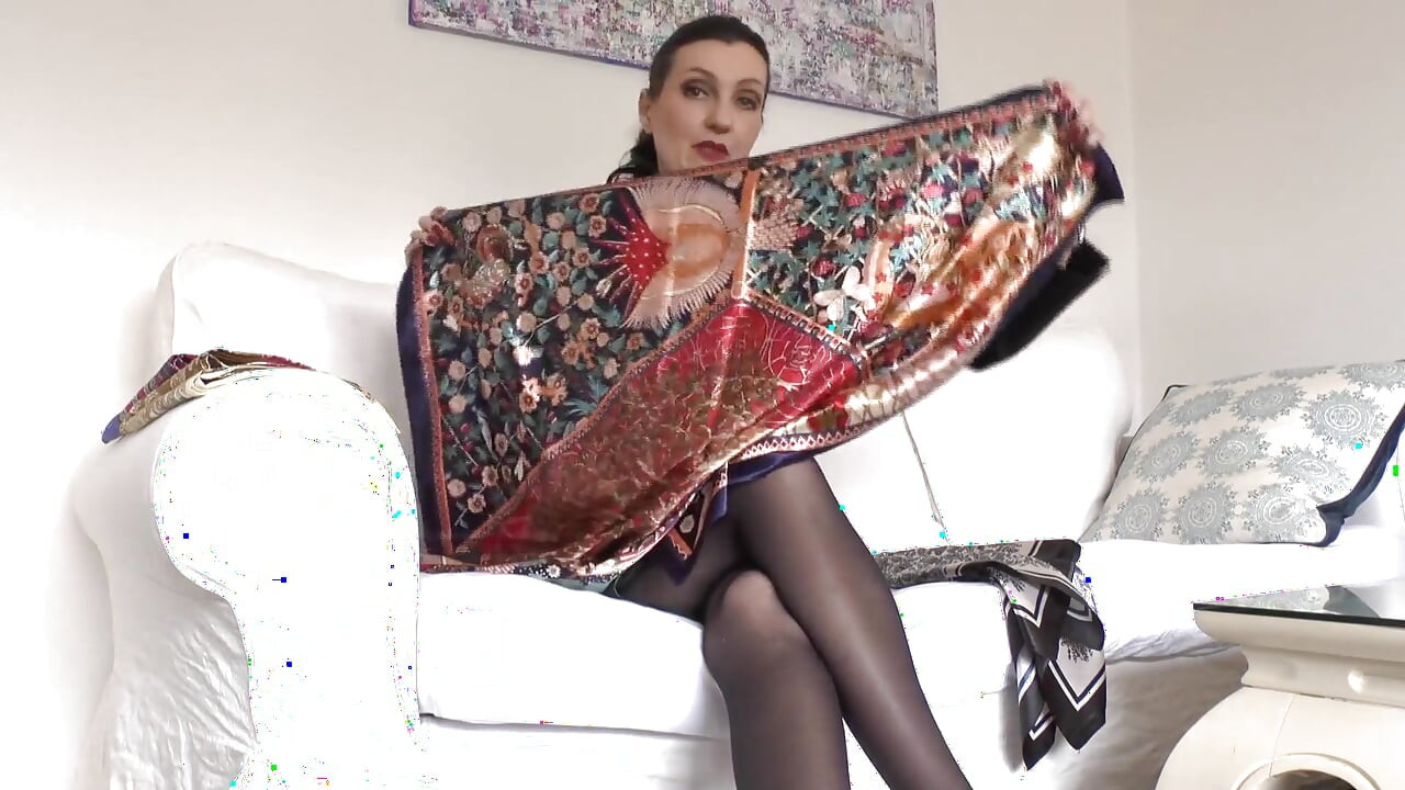 My Glossy Satin Scarves Are so Arousing! Lady Victoria Valente