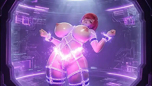 Vanessa KOF, эпизод 3 - приподнятые сиськи и текущая игра раба