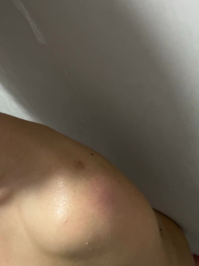 sexy girl teasing nude body in bathroom