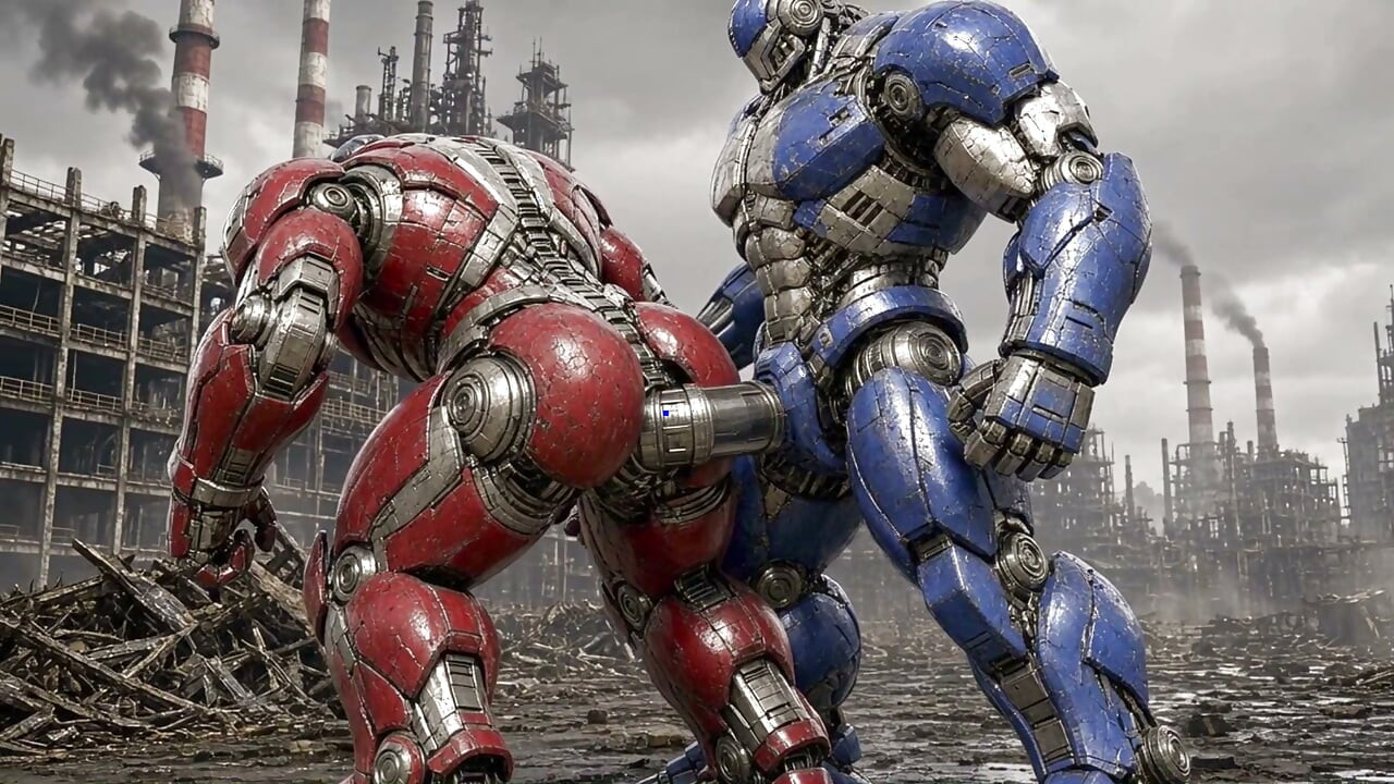2 Male Robots Experiment Ai