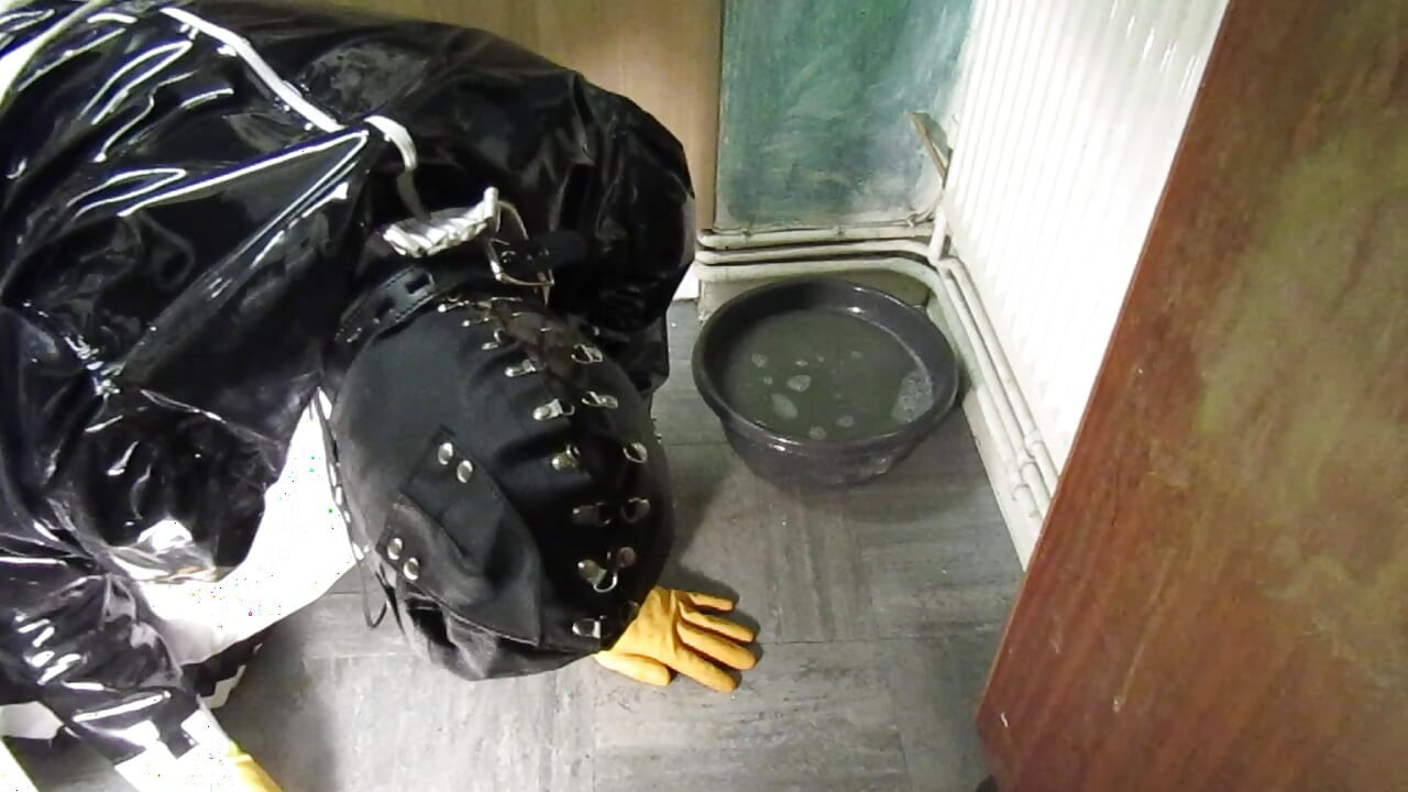 Worthless Sissy Scrubbing Filthy Floor