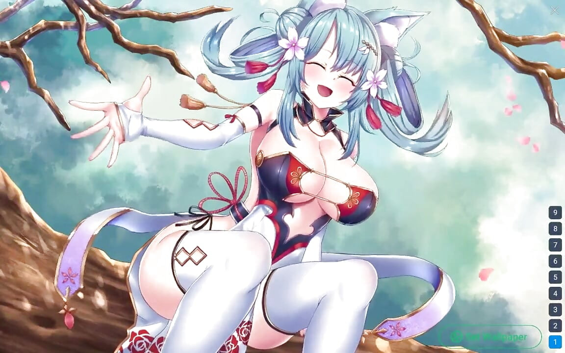 Live Waifu Wallpaper - Part 23 - Cat Girl Masturbate by Loveskysan
