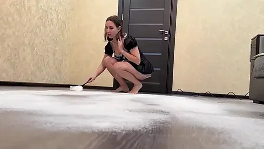 Vacuum Dust Frenzy: Two Women Clean up