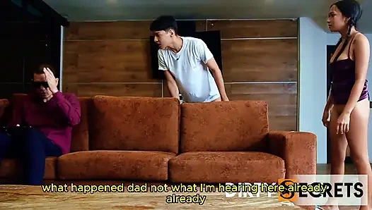 MY BLIND STEPFATHER BRINGS HOME A SEXY MAID AND I FUCK HER BEHIND HIS BACK