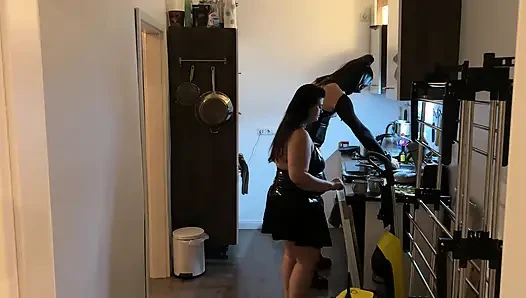 Fetish Lofts Clean-up Session with TV Slave Part 1-3