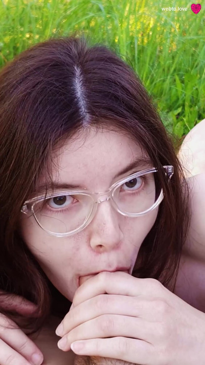 Real public sex with a slim brunette outdoors among greenery on an early sunny clear morning with sensual penetration
