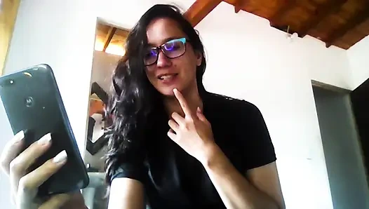 Latin Girl in Public Doing a Erotico Video for Her BF