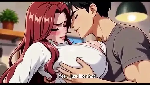 Big boobs stepmom seduced by stepson in kitchen