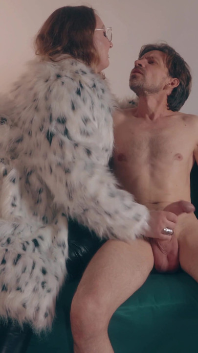 Chess Loser Gets Destroyed - Dominant MILF in Fur Coat & Spandex Leggings Takes Control with Rough Handjob & Amazon Ride | Clip 2
