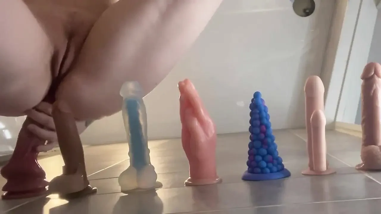 Fucking Ass - Sloppy Blowjob After Fucking Different Dildos in My Ass.