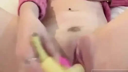 Teen Latina Rebe Solo Banana Masturbation