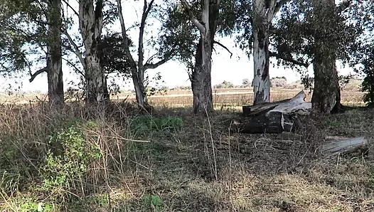 Patricia in the countryside, pee and masturbation outdoors