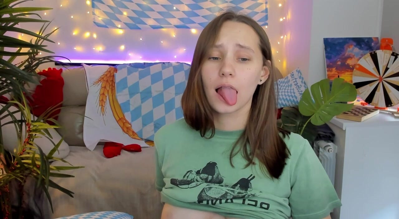 lustful bitch dreams of being fucked in the open mouth and between huge tits