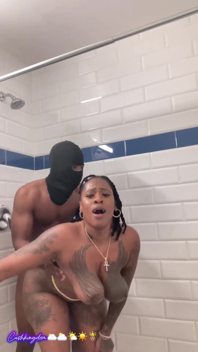 Big titty big booty Sex Goddess gets fuck hard in shower! | Clip 2