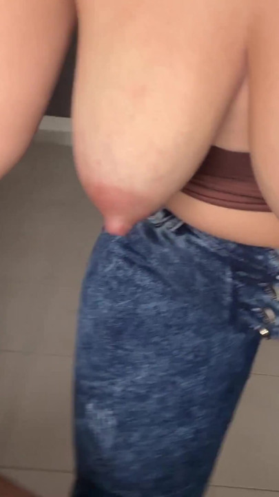 Breastmilk Stained Shirt: Luna Deep Sucking My Heavy Breasts | Clip 1