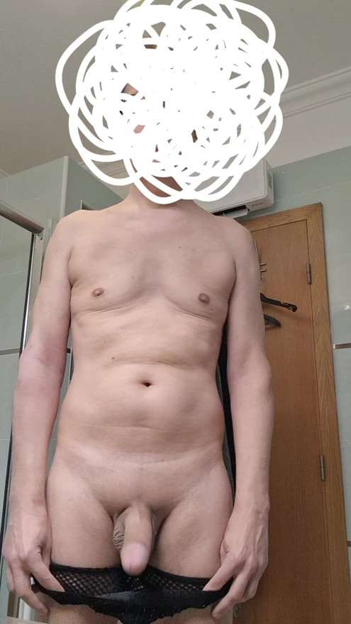 Pulling down my see-through boxerbriefs for a better view
