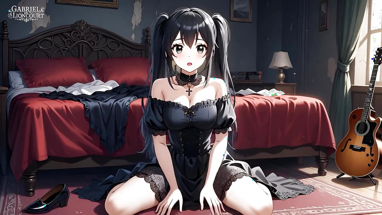 Goth Girl Fan Fucks Rockstar Backstage - Hentai 1