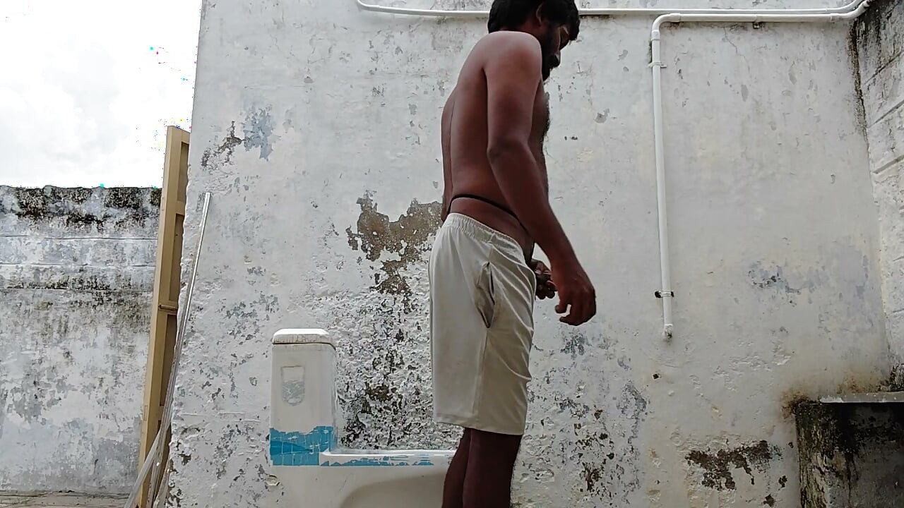 Washing the bathroom in XHard Village