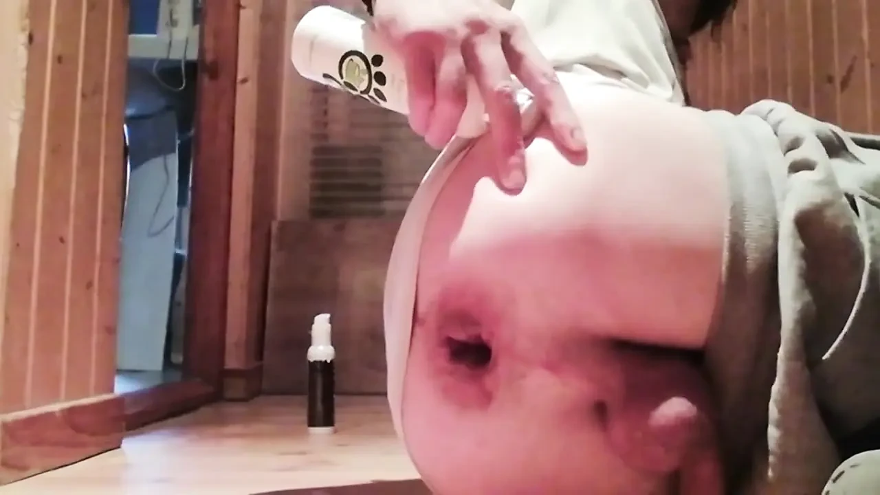 Boy's ass after three anal cumshots