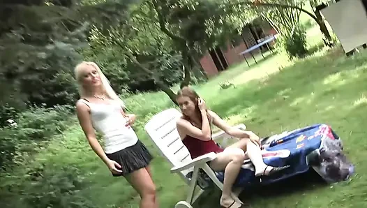 One Woman Two Guys - Slut Gets Spit-roasted and Covered in Cum