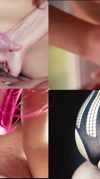 A compilation of split-screen cumshots, where will you watch as you cum? | Clip 1