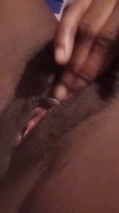 Rubbing Fingering My Hairy Black Pussy Amazing Intense Orgasm