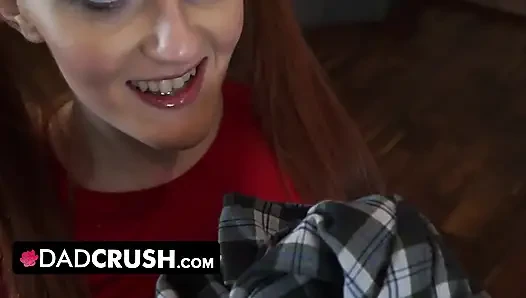 DadCrush - petite innocent redhead stepdaughter gets surprised by her stepdad's cock in the bathroom