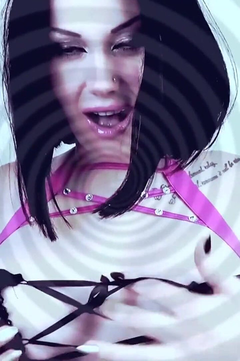 Glossy pink lips and big tits mesmerize with joi and cum countdown