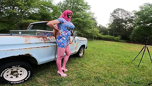Giant Fake Tits Crossdresser Bts Photo Shoot Masturbation