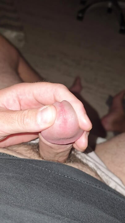 Moaning dirty talking man with cumshot