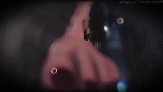 B029 Trapped in the Floor, the Slave Bathes the Queen. POV Objectification, Anal Licking, Foot Licking, and Vaginal Licking Rimm