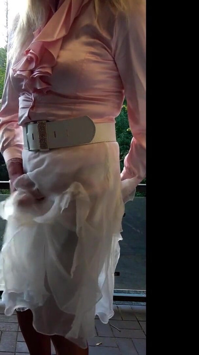 Epic moment from "Cumshot In Sheer Silk & Shiny Satin"
