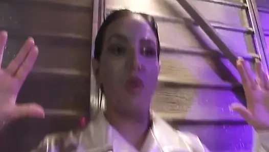 Пульсирующая глубокая глотка большого черного члена, Ahegao - дикая чернокожая шлюшка слюни