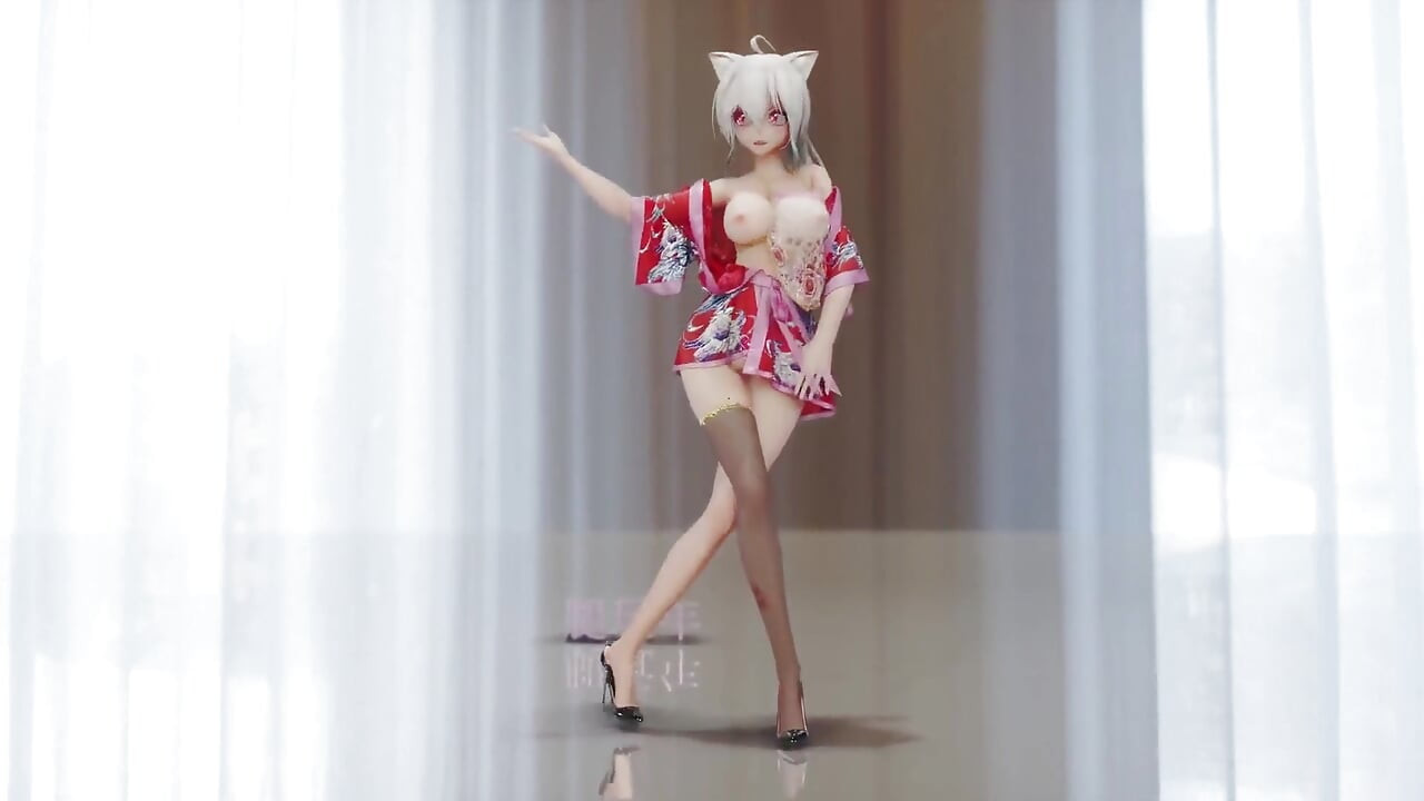 Chocolate Cream Cheongsam Black Stockings Red-soled High Heels