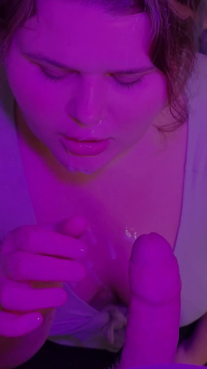 POV Compilation of blowjobs from a naughty bbw student with a cute face and big natural tits | Clip 1