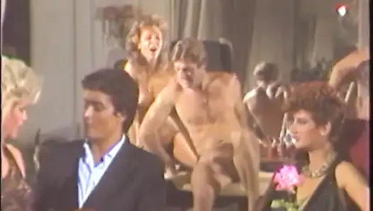 Buff stud buries his cock deep inside chicks wet pussy in a threesome